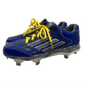 Adidas Blue Yellow Baseball Football Cleats Metal Spikes Size 7.5